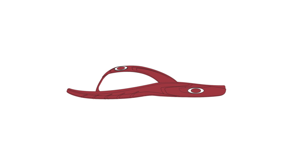 Oakley SI Ellipse Flip Sandals - Mens, Deep Red, 10, 15204-40W-40W-10