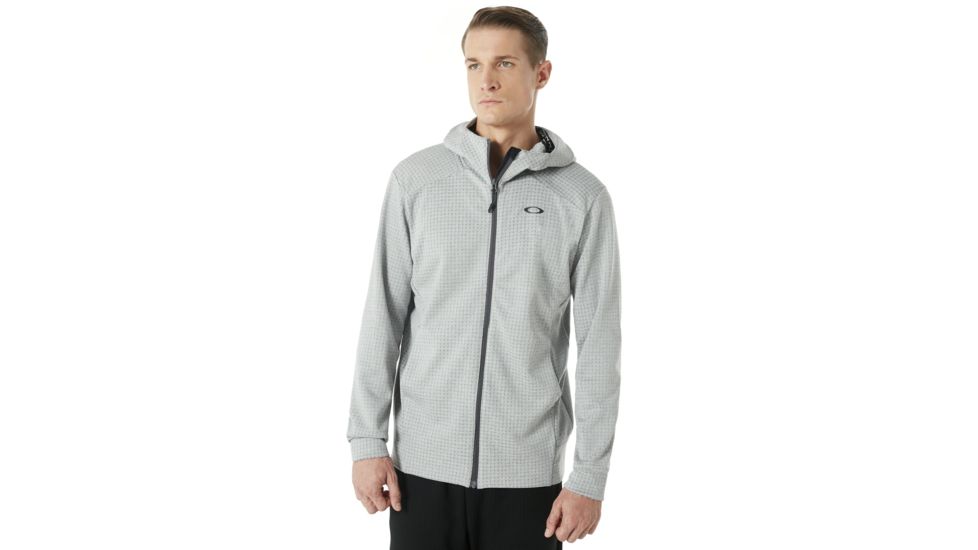 Oakley Enhance Technical Fleece Jacket.Grid 8.7 - Mens, Light Heather Grey, Large, 461668-22K-L