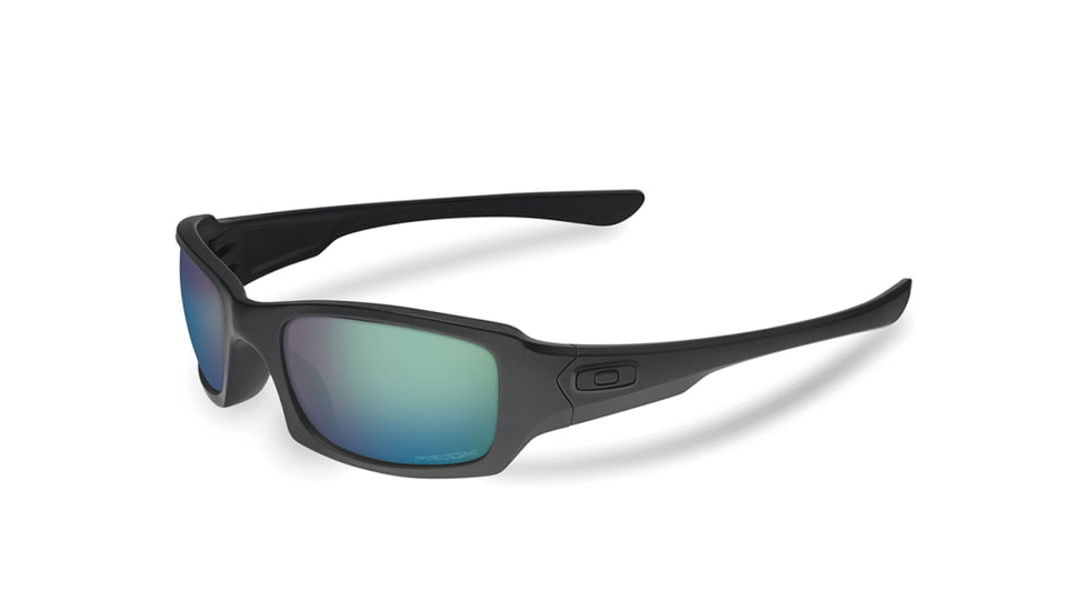Oakley SI Fives Squared Sunglasses,Matte Black Frame,Rectangle Prizm Maritime Lens OO9238-15