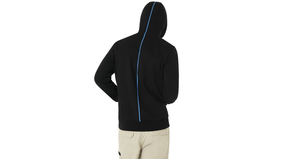 Oakley SI Fleece Oakley Piping Hooded - Mens, Blackout, Medium, 472434-02E-M