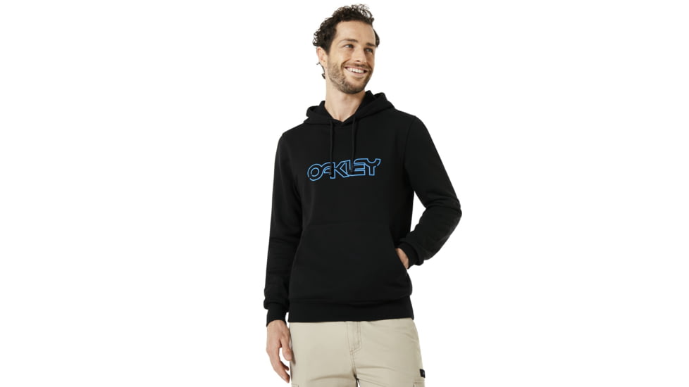 Oakley SI Fleece Oakley Piping Hooded - Mens, Blackout, Medium, 472434-02E-M