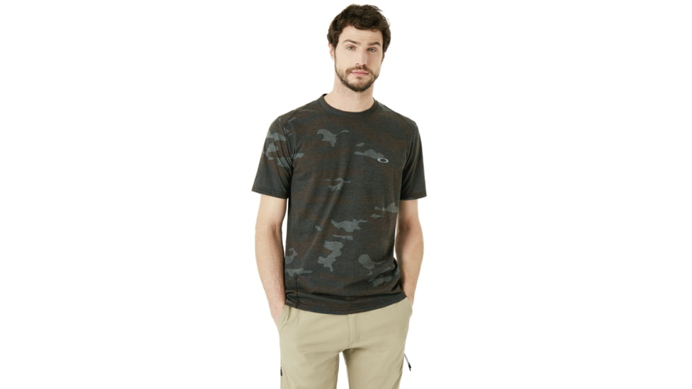 Oakley Link Short Sleeve Top - Mens, Blackout Camo, Large, 434246P-978-L