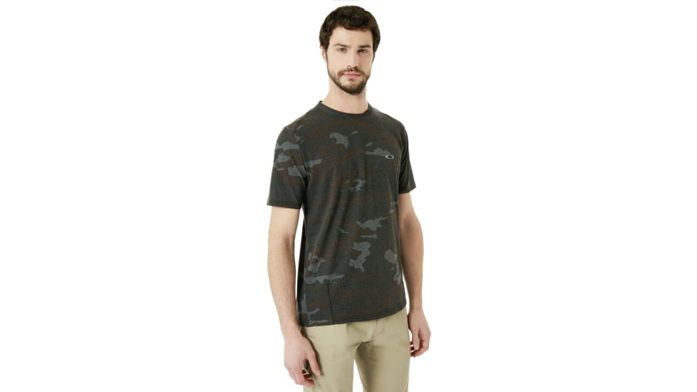 Oakley Link Short Sleeve Top - Mens, Blackout Camo, Large, 434246P-978-L