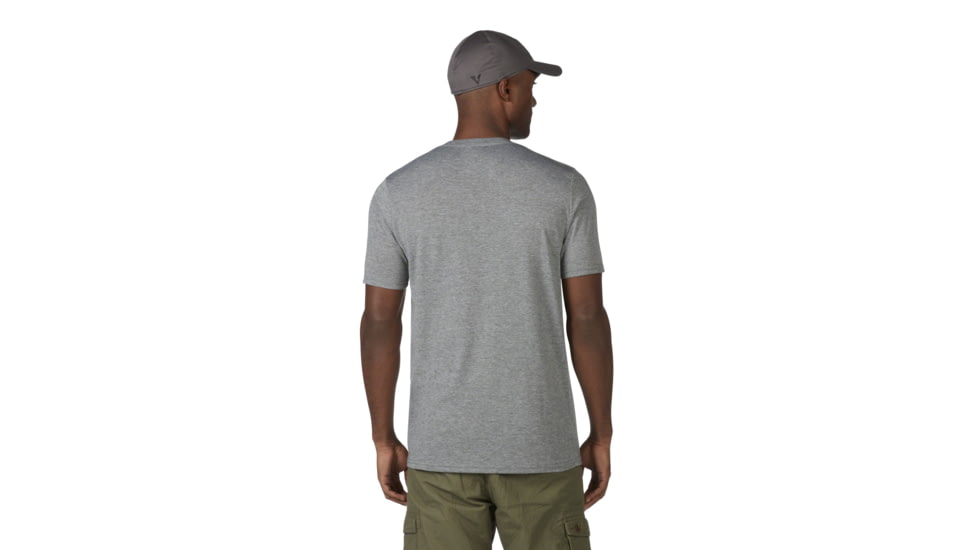 Oakley SI O-Skull Cross Short Sleeve Tee - Mens, Athletic Heather Grey, Extra Large, 456237-24G-XL