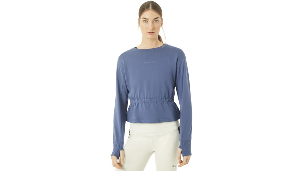 Oakley Luxe Crewneck Fleece - Womens, Blue Indigo, Extra Large, 561326-68D-XL
