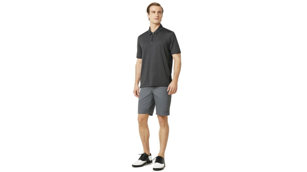 Oakley SI Perf Ellipse Golf Polo Short Sleeve - Mens, Jet Black Heather, Small, 434340-01S-S