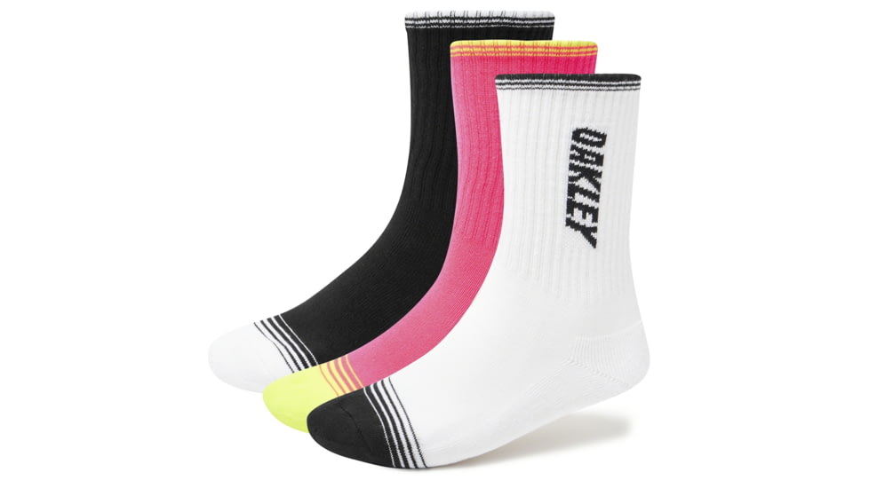 Oakley SI Tnp Socks, 3 Pcs Pack - Mens, White, Large, 93306-100-100-L