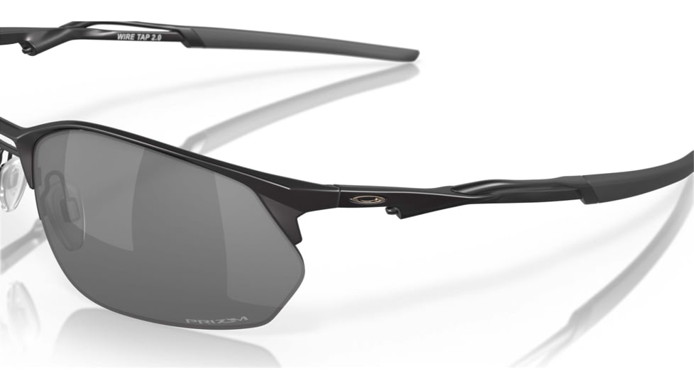 Oakley SI Wiretap 2.0 Sunglasses, Satin Black Frame, Prizm Black Lens, OO4145-0860