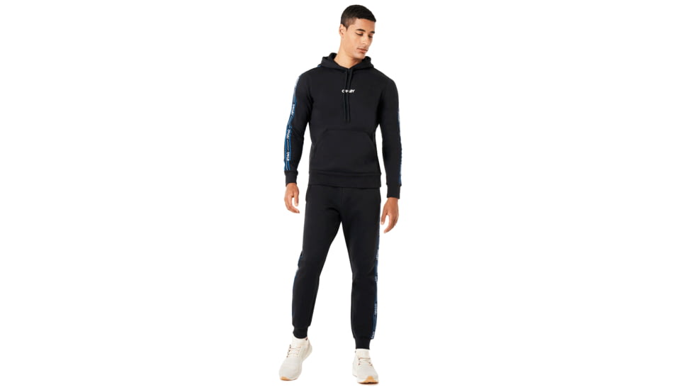 Oakley Street Logo Tape Fleece Pants - Mens, Blackout, Small, 422471-02E-S
