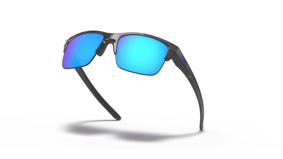 Oakley Thinlink Sunglasses, Dark Gray Frame, Sapphire Iridium Lens, OO9316-04