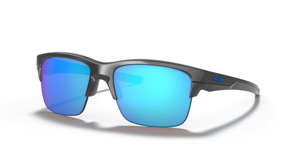 Oakley Thinlink Sunglasses, Dark Gray Frame, Sapphire Iridium Lens, OO9316-04