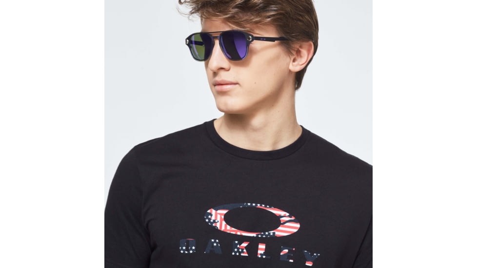 Oakley Usa Flag Ellipse Short Sleeve Tee - Mens, Blackout, Medium, FOA400252-02E-M