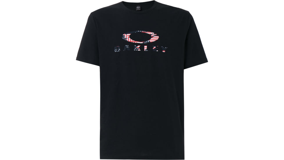 Oakley Usa Flag Ellipse Short Sleeve Tee - Mens, Blackout, Medium, FOA400252-02E-M