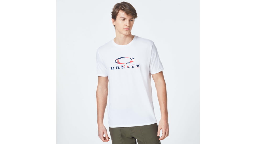 Oakley Usa Flag Ellipse Short Sleeve Tee - Mens, White, Large, FOA400252-100-L