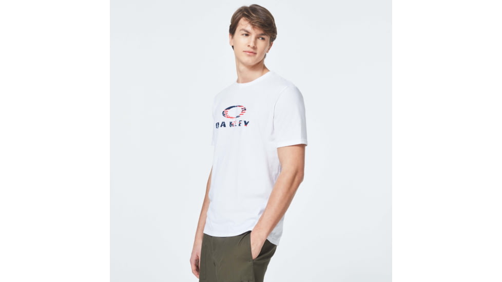 Oakley Usa Flag Ellipse Short Sleeve Tee - Mens, White, Large, FOA400252-100-L