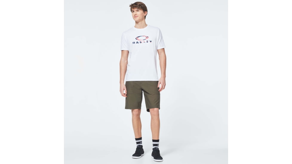 Oakley Usa Flag Ellipse Short Sleeve Tee - Mens, White, Large, FOA400252-100-L