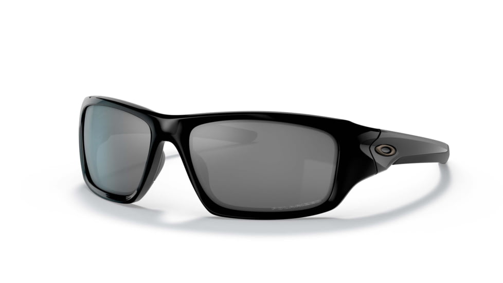 Oakley Valve Sunglasses, Polished Black Frame, Black Iridium Polarized Lens, 12-837