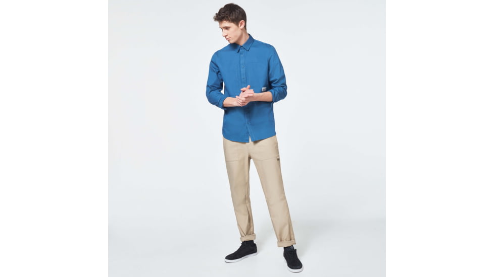 Oakley Workwear Patch Long Sleeve Shirt - Mens, Interstellar Blue, Medium, FOA400028-6TR-M