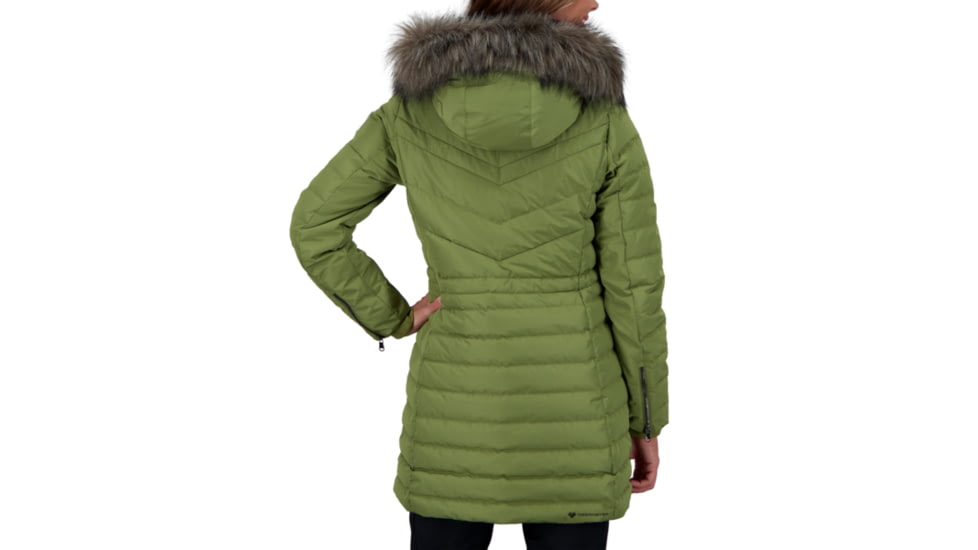 Obermeyer Blossom Down Parka w/Faux Fur - Womens, Saguaro, 4, 11181-21189-4