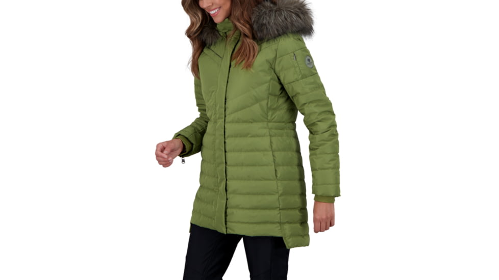 Obermeyer Blossom Down Parka w/Faux Fur - Womens, Saguaro, 4, 11181-21189-4