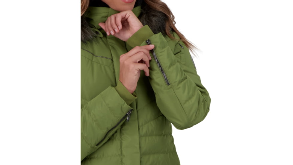 Obermeyer Blossom Down Parka w/Faux Fur - Womens, Saguaro, 4, 11181-21189-4