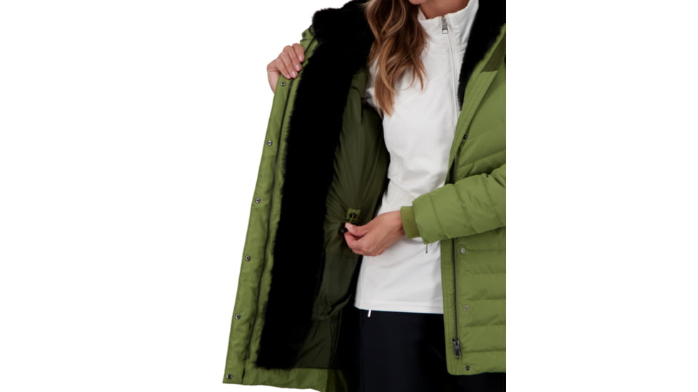 Obermeyer Blossom Down Parka w/Faux Fur - Womens, Saguaro, 4, 11181-21189-4