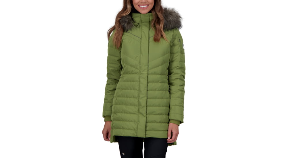 Obermeyer Blossom Down Parka w/Faux Fur - Womens, Saguaro, 4, 11181-21189-4