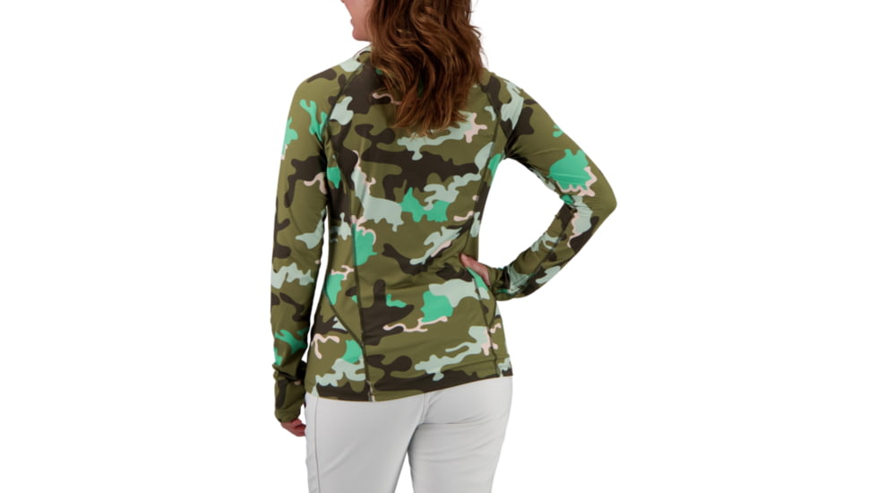 Obermeyer Discover Crew Top - Womens, Saguaro Camo, Large, 19032-21131-L