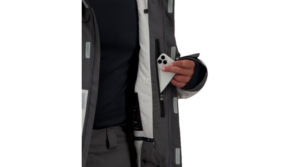Obermeyer Grommet Jacket - Mens, Fog, Small, 21101-17001-S