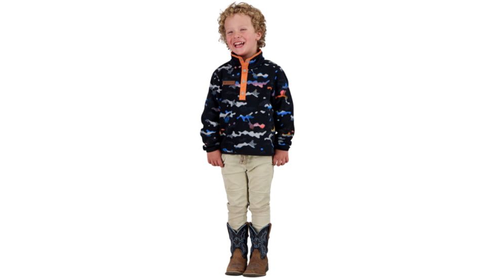 Obermeyer K Boulder Fleece Top, Dayglow Camo, Small, 77036-21134-S