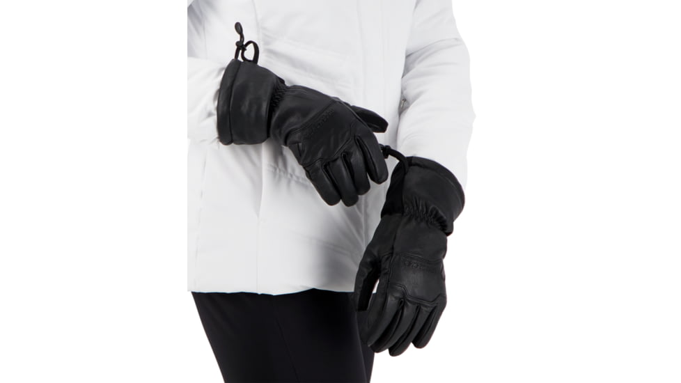Obermeyer Solstice Leather Glove - Womens, Black, Small, 18043-16009-S