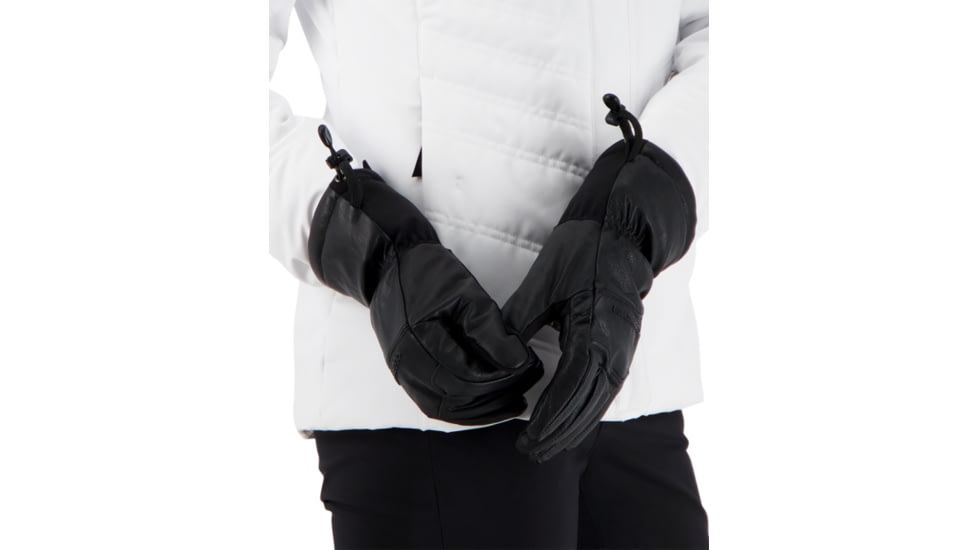 Obermeyer Solstice Leather Glove - Womens, Black, Small, 18043-16009-S