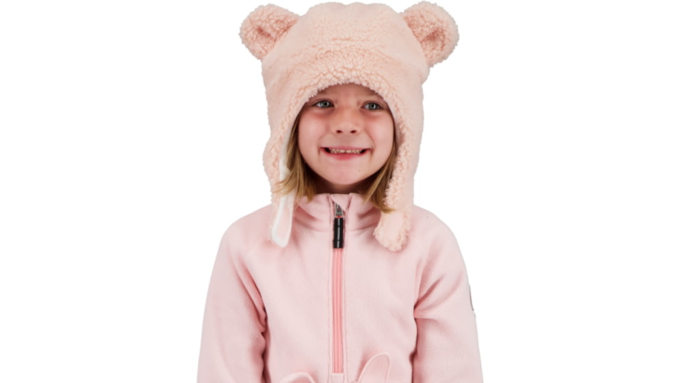 Obermeyer Ted Fur Hat, Pink Sand, 5-8, 78030-21050-5-8