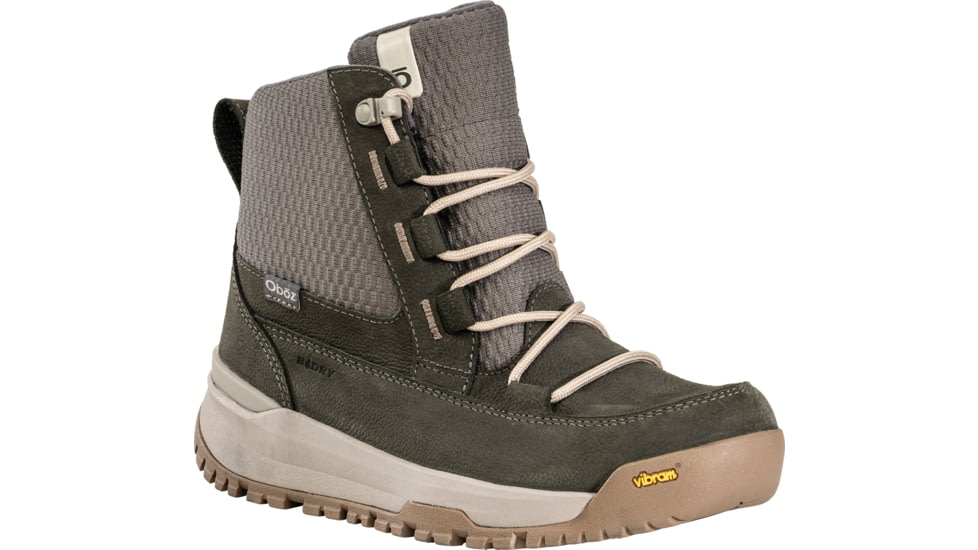 Oboz Jourdain Mid Insulated B-DRY Winter Boots - Womens, Medium, Olive Branch, 8.5 US, 86502-586-8.5-Medium