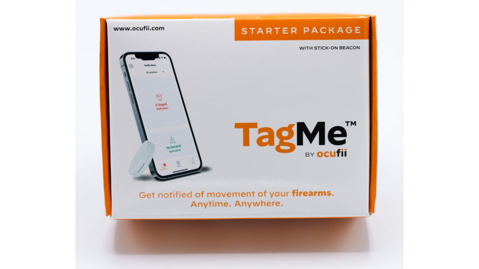 Ocufii TagMe Starter Package with Stick-On Beacon, White, TM-P2-WHT