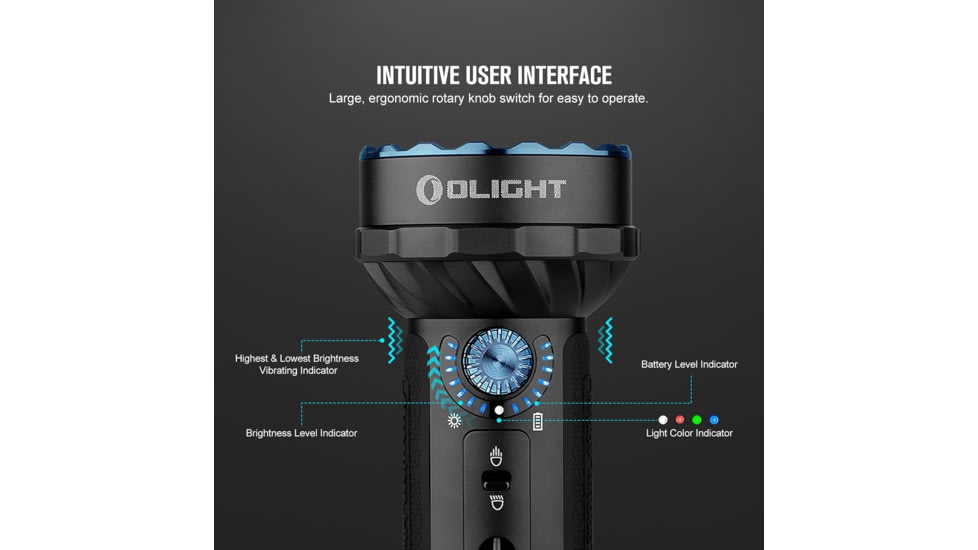 Olight Marauder Mini, Rechargeable Hand, held Flashlight, RGB Light, 7,000 Lumens, Black, MARAUDERMINI