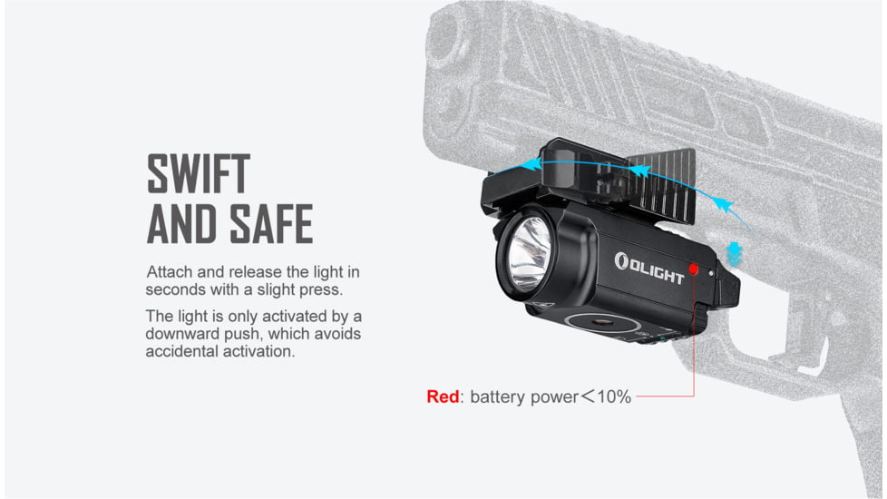 Olight Baldr Mini 600 Lumens LED Flashlight with Green Laser Sight