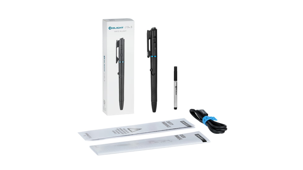 Olight O Pen 3 EDC Pen with Tip and Clip Lights and Green Laser Pointer
