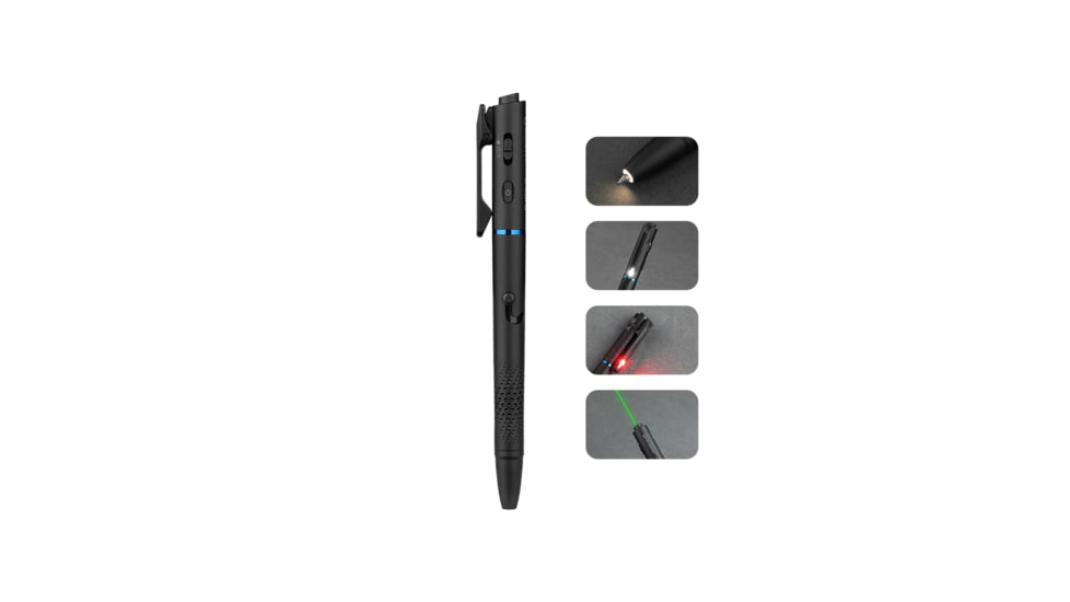 Olight O Pen 3 EDC Pen with Tip and Clip Lights and Green Laser Pointer