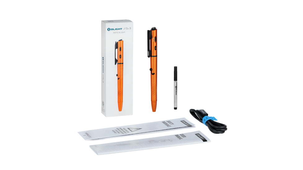 Olight O Pen 3 EDC Pen with Tip and Clip Lights and Green Laser Pointer
