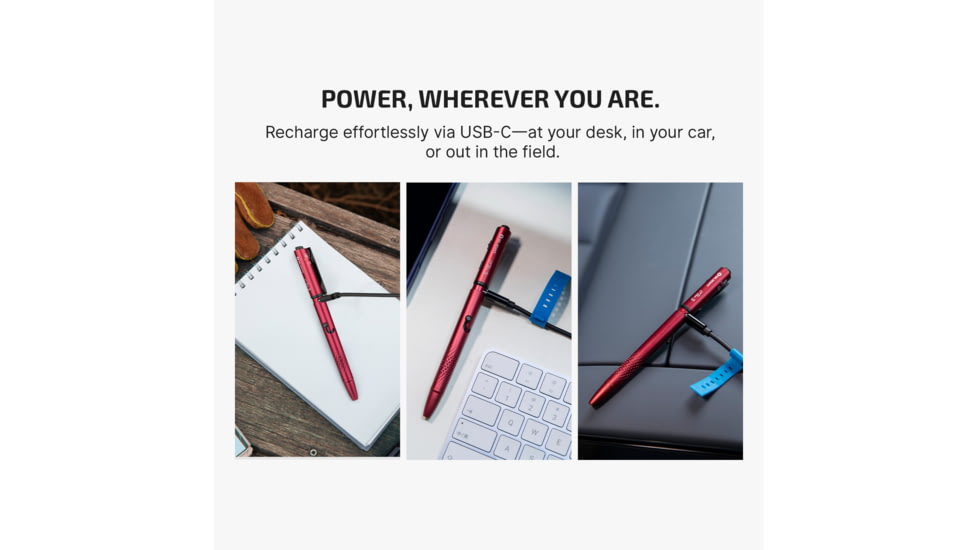 Olight O Pen 3 EDC Pen with Tip and Clip Lights and Green Laser Pointer