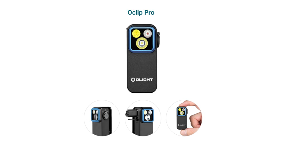 Olight Oclip Pro 600 Lumens Rechargeable Black