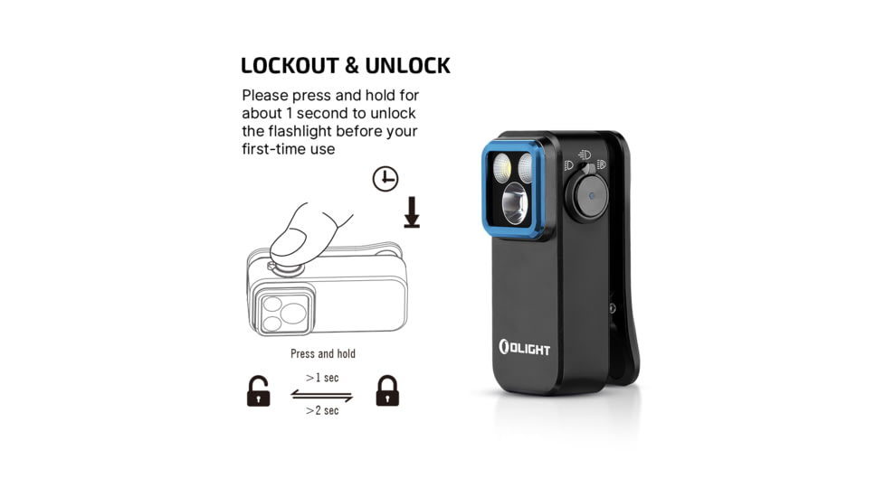 Olight Oclip Pro 600 Lumens Rechargeable Black
