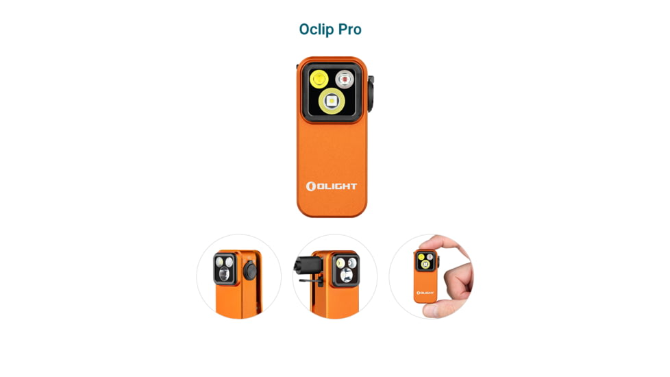 Olight Oclip Pro 600 Lumens Rechargeable Orange