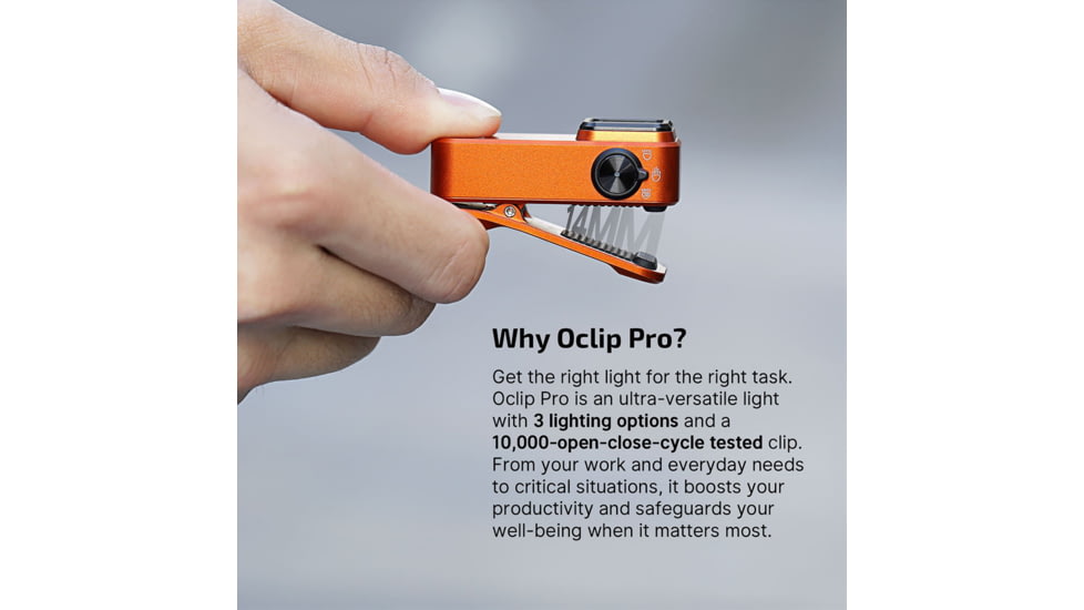 Olight Oclip Pro 600 Lumens Rechargeable Orange