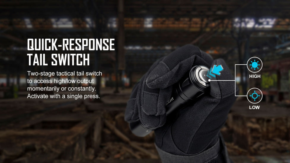 Olight Odin GL Mini 1000 Lumens LED Rechargeable Rail Mount Flashlight w/Green Beam Combo