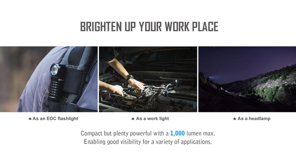 Olight Perun Mini 1000 Lumens LED Rechargeable Headlamp