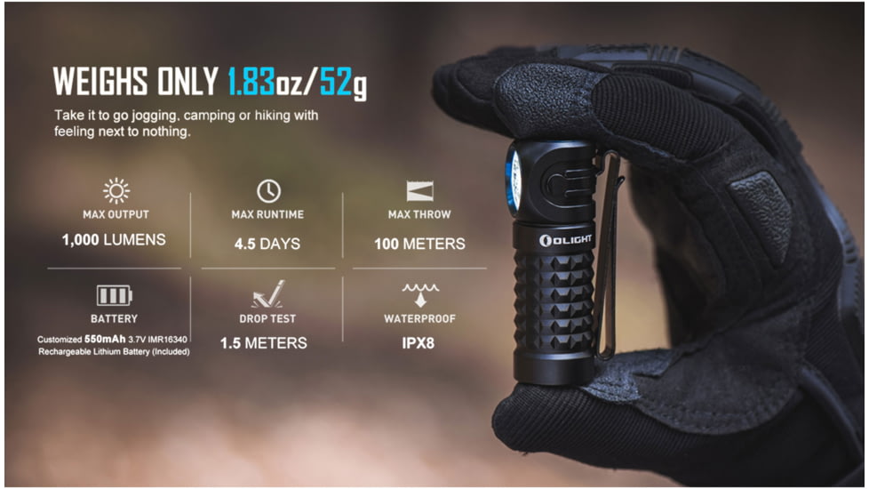 Olight Perun Mini 1000 Lumens LED Rechargeable Headlamp