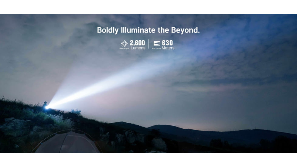 Olight Warrior X 4 2600 Lumens LED USB-C Rechargeable Long Throw Flashlight