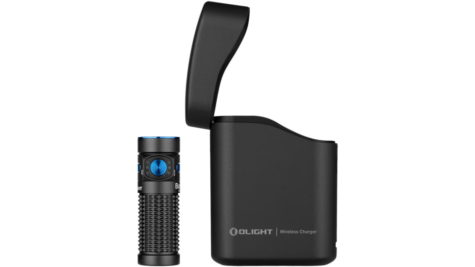Olight Baton 4 Premium 1300 Lumens LED Rechargeable EDC Flashlight with Wireless Charging Case